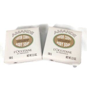 L'Occitane  Almond Oil Body Bar Soaps 3.5oz/100g- X 2 NEW